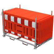 SET | with 20 panel fence | on stacking pallet | without lamp adapter | with red/white foil, type RA2/B | type of barrier NOX red